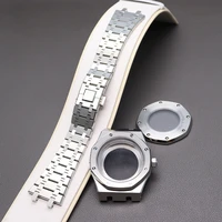 41mm case bracelet mens watch watchband parts sapphire crystal glass mod waterproof for seiko nh36 nh35 movement 31 8mm dial