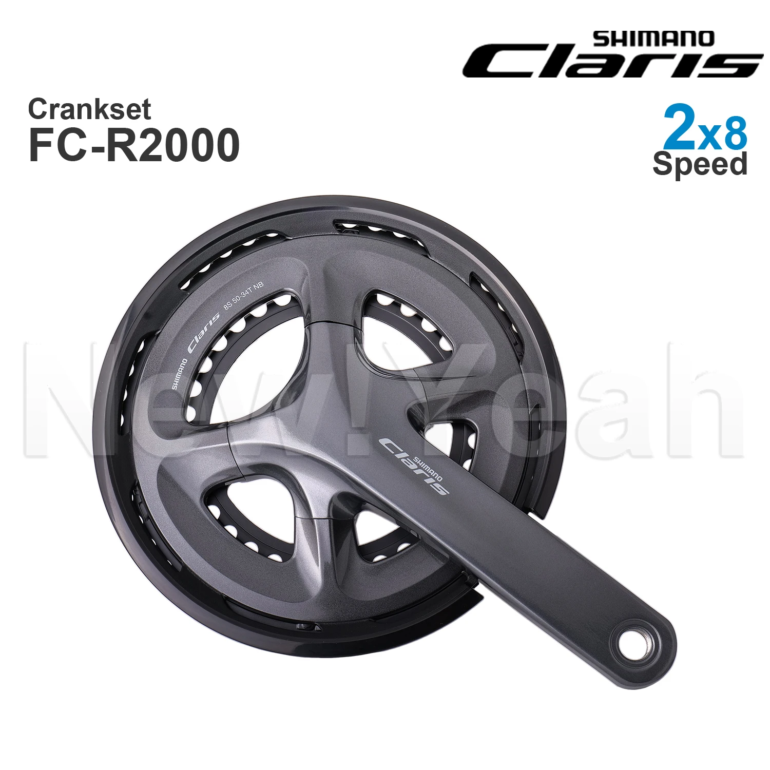 Фото Комплект шатунов SHIMANO CLARIS R2000 FC-R2000 50-34T 2x8 скоростей для шоссейного велосипеда, оригинал №2