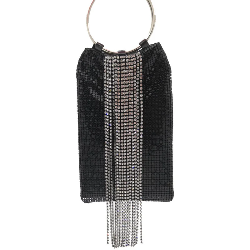 

Women's party Clutch 2022new items Kawaii rhinestone Silver bag Evening Glitter handbagsTop-Handle luxury Pochette free shipping