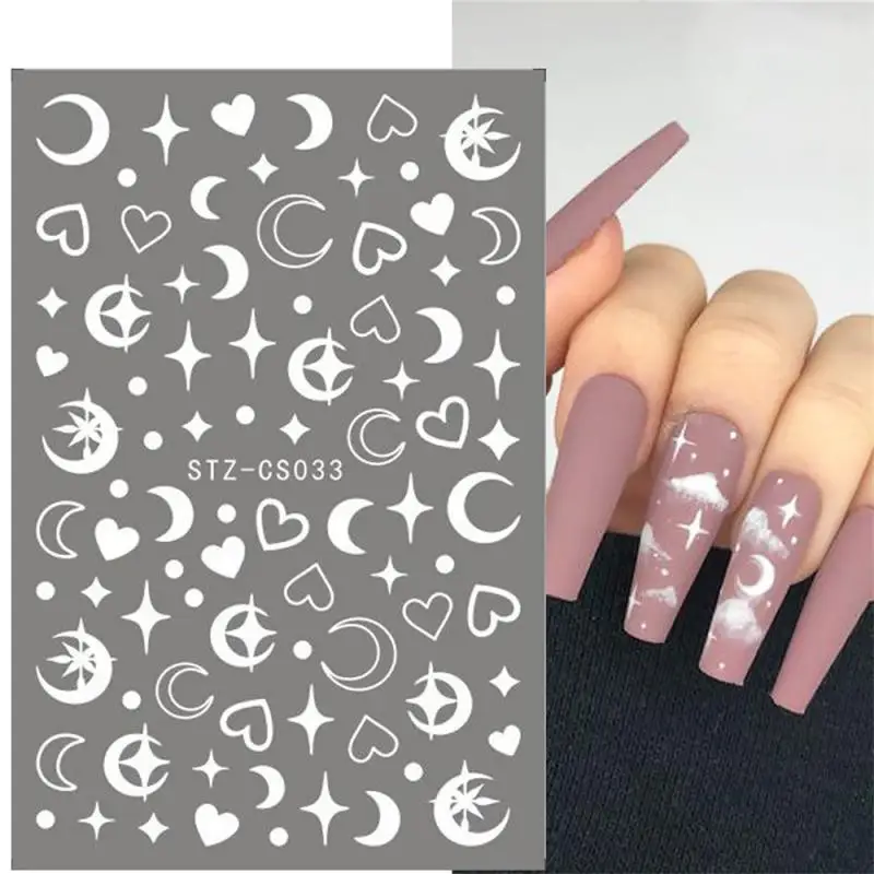 

Nail Stickers Love Star Awn Graffiti Flame Decal 3D Back Glue Mixed Design Nail Stickers DIY Nail Art Ornament Manicures Sticker