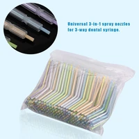 200 pcs dental disposable independent air water spray nozzles tips tubes 3 way triple syringe teeth whitening dentist instrument