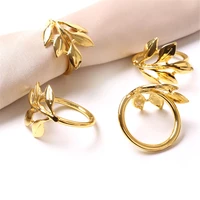 3pcs fall leaves napkin rings christening metal wedding gifts party