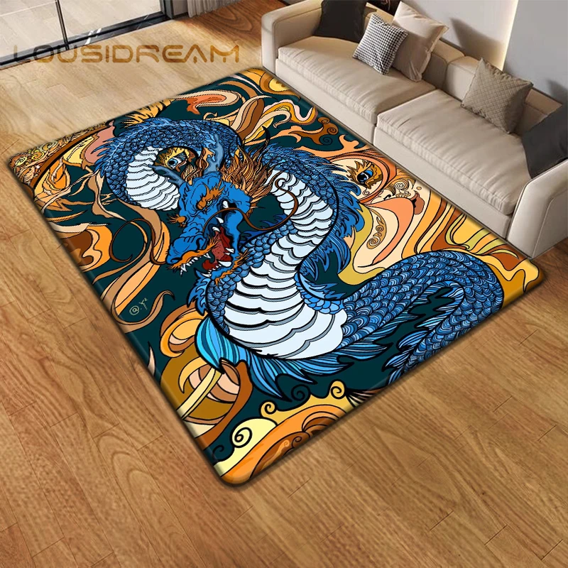 Противоскользящий коврик из мультфильма китайского дракона украшение для пола