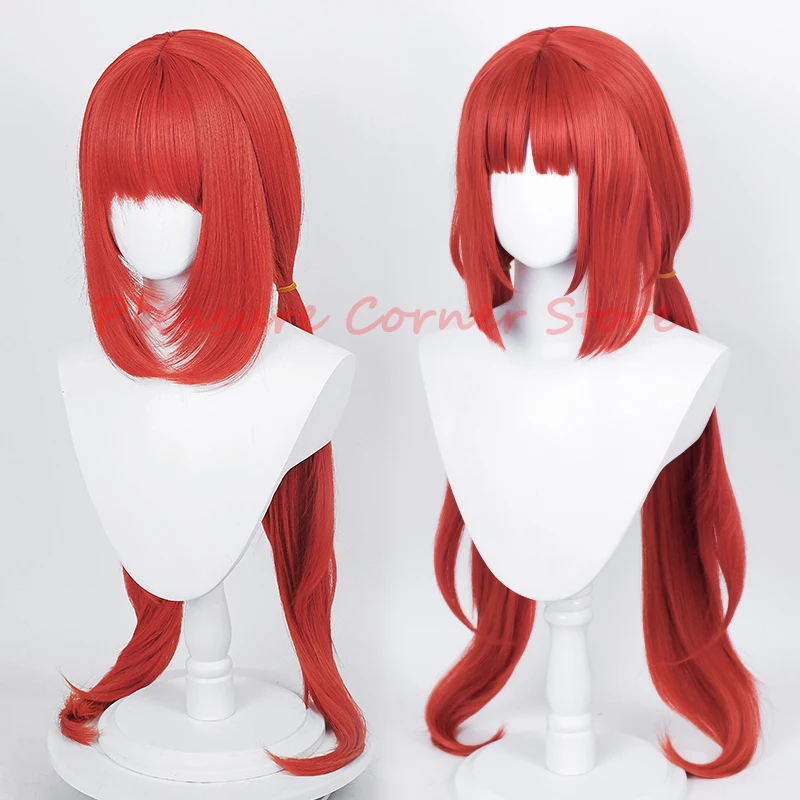 

Парик для косплея Genshin Impact Nilou, длиной 80 см, прямой красный парик для косплея, парики для косплея из аниме, термостойкие синтетические стандартные