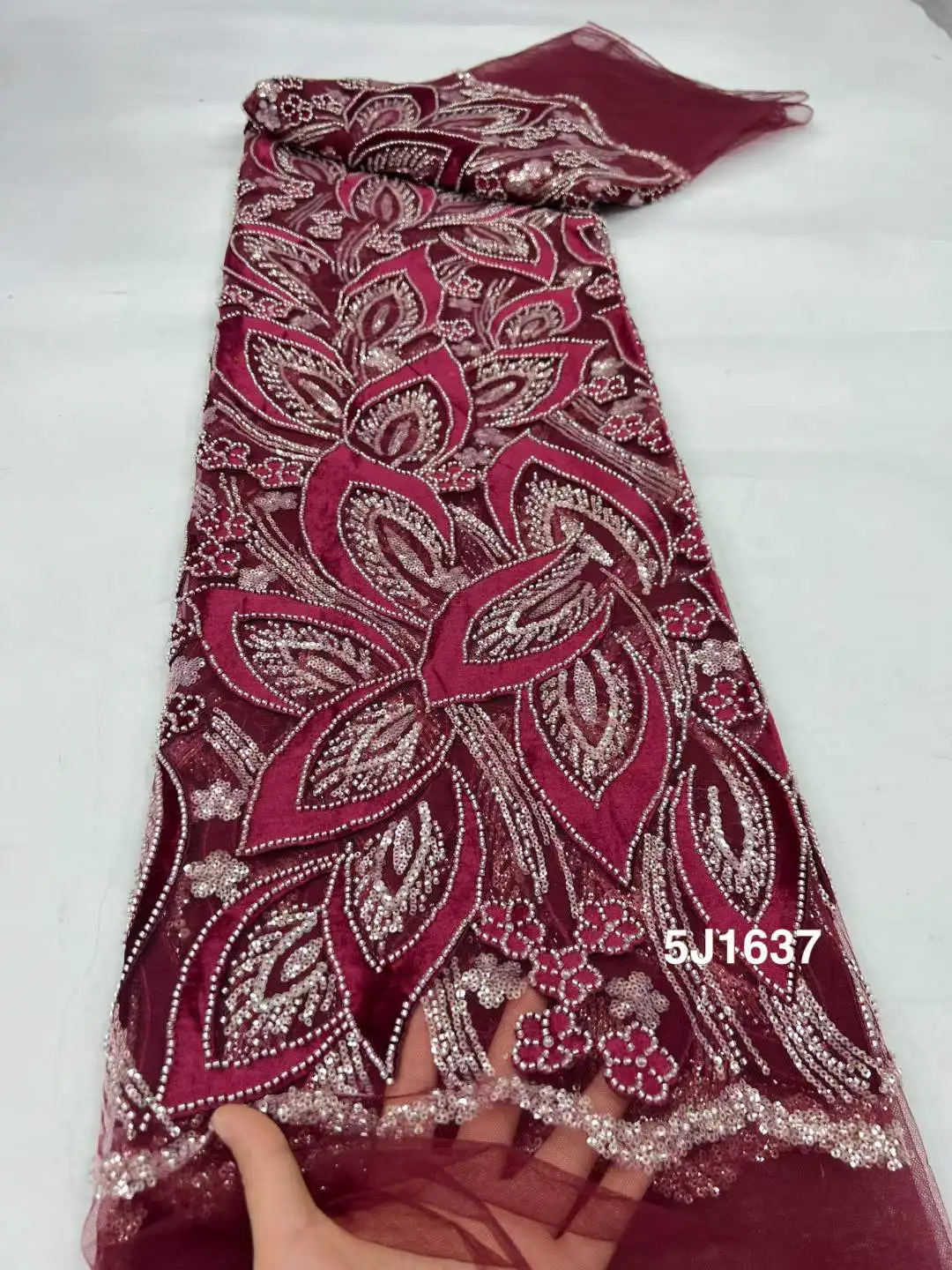 Роскошное кружевное кружево 2024 для женщин африканская Бархатная Вышивка в