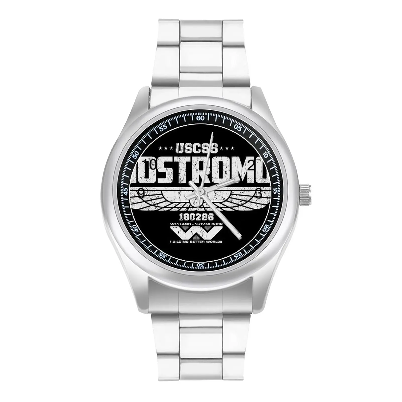 

Weyland Corp Nostromo Quartz Watch Film Steel Photo Wrist Watch Boys Sport Vintage High Class Wristwatch