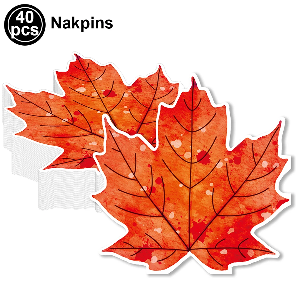 

Бумажные салфетки с кленовым листом для праздника