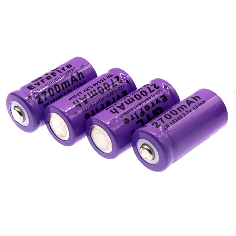 

Batería Recargable De Iones De Litio 3,7, 2700 V, 16340 MAh, Universal, LED, Experto, 2700mAh, LS 16340, Li-ion, Color Púrpura