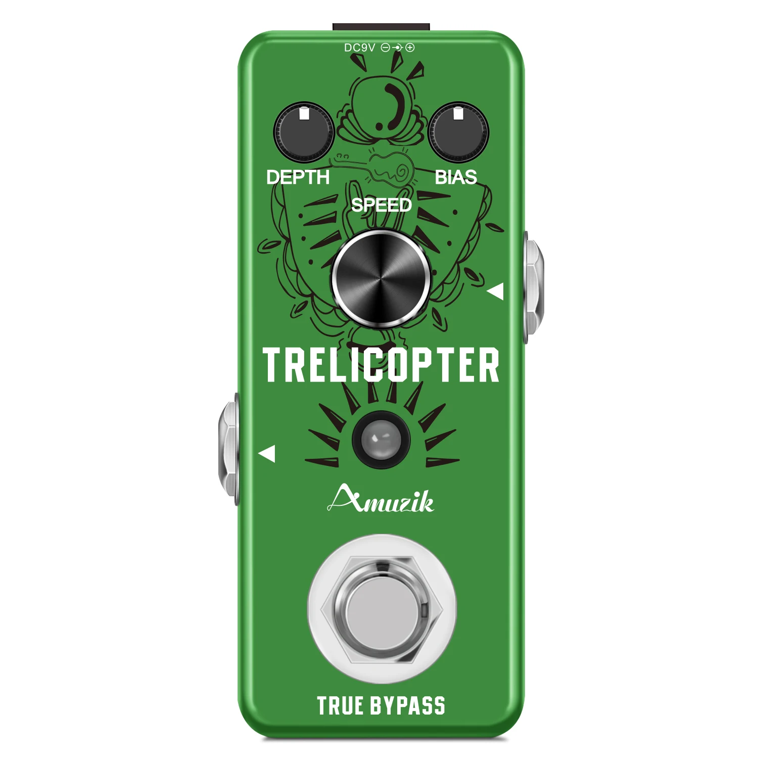 

Amuzik LEF -327 Guitar Trelicopter Effect Classic Optical Tremolo BIAS Knob