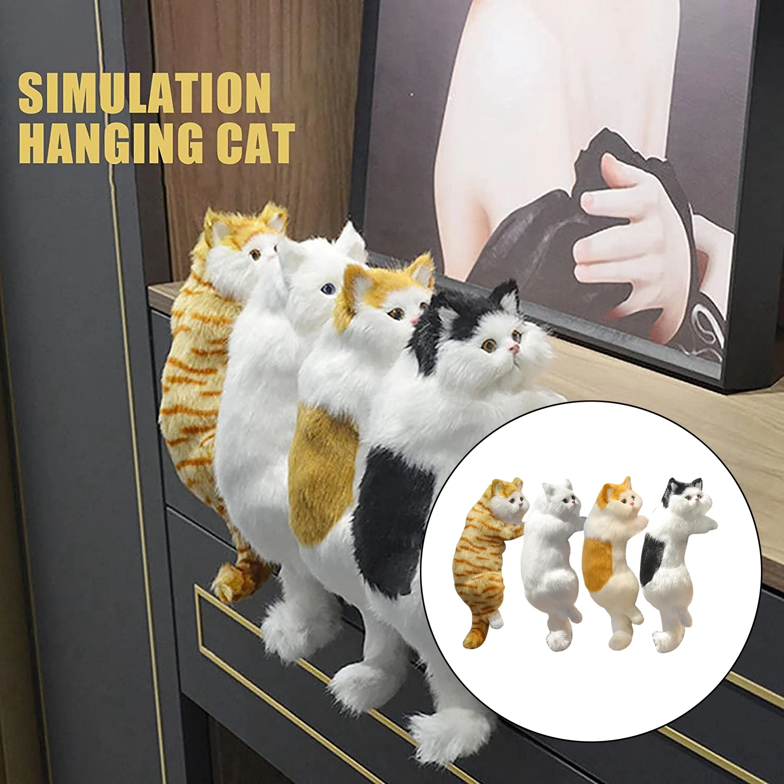 Simulatie Pluche Kat Standelsen Creatieve Ambachten Sculpturen