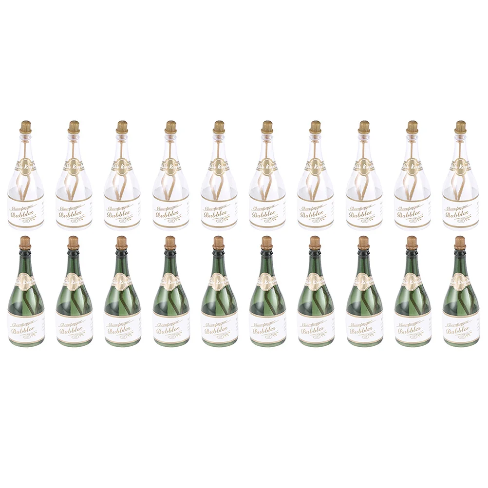 

20pcs Creative Miniature Champagne Bottles Small Champagne Bottles Wedding Bubble Bottle Bubble Bottle Toys Empty Bubble Bottle