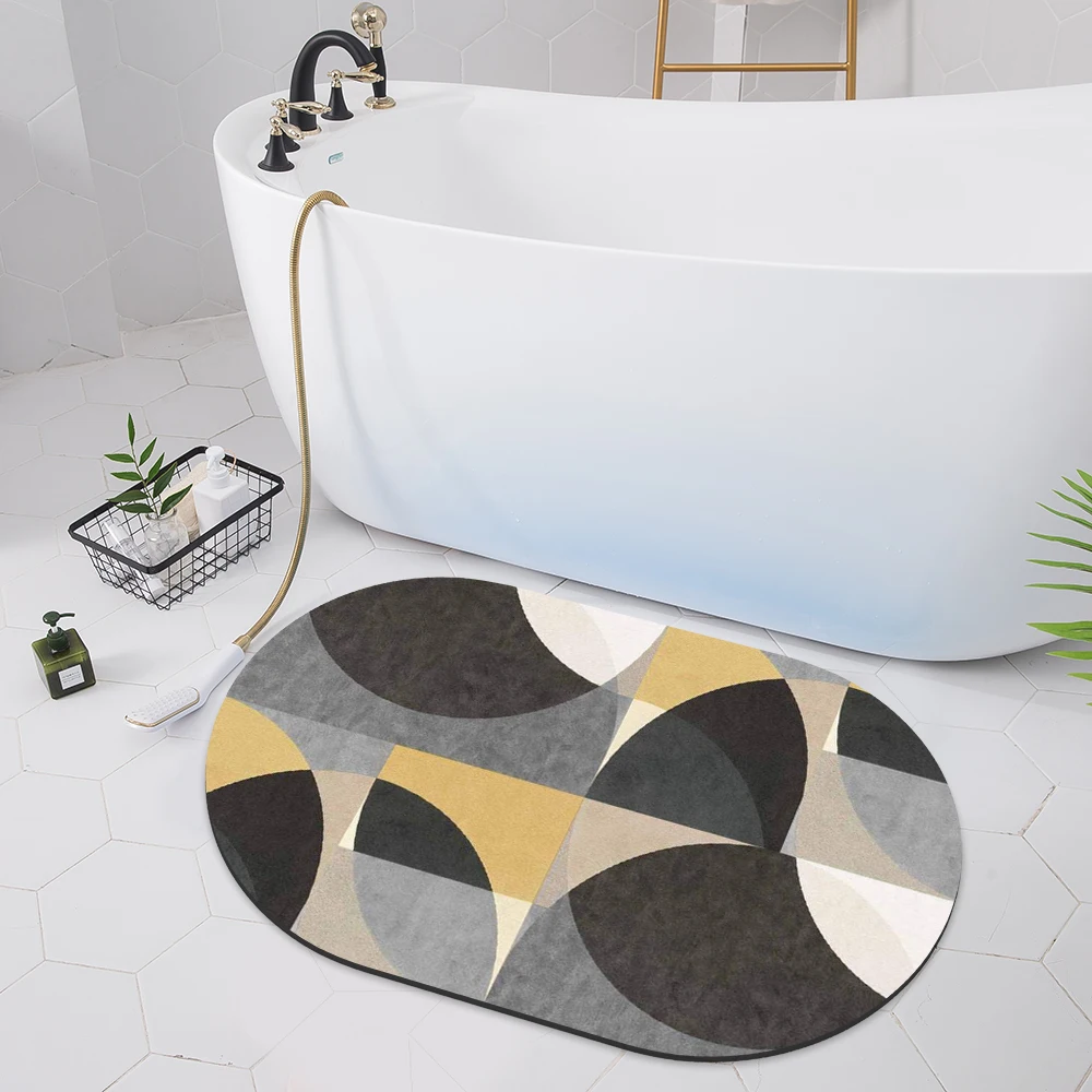 

Bath Foot Mat Shower Room Toilet Bathroom Absorbent Entrance Doormat Home Bathtub Non-Slip Carpet Kitchen Bedroom Door Floor Rug
