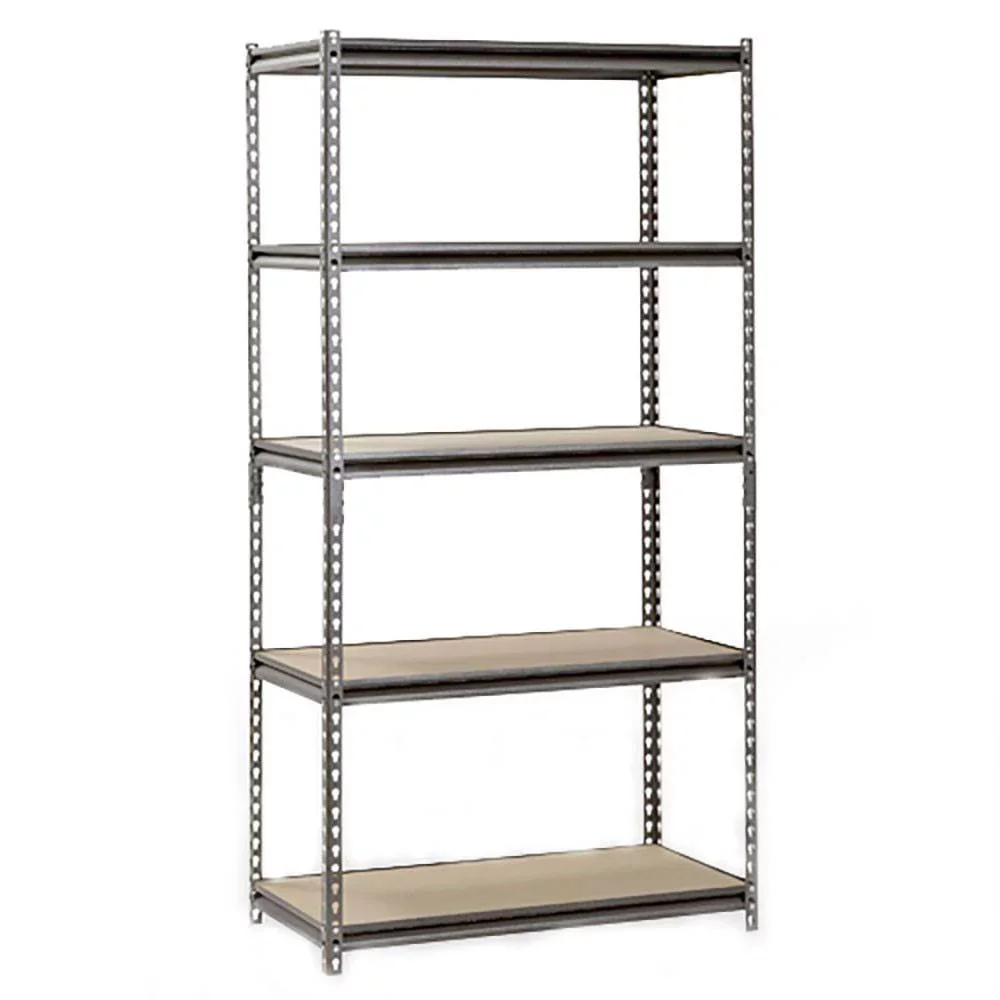 

Muscle Rack Adjustable 5-Shelf Z-Beam Steel Storage Rack Shelving Unit, Silver