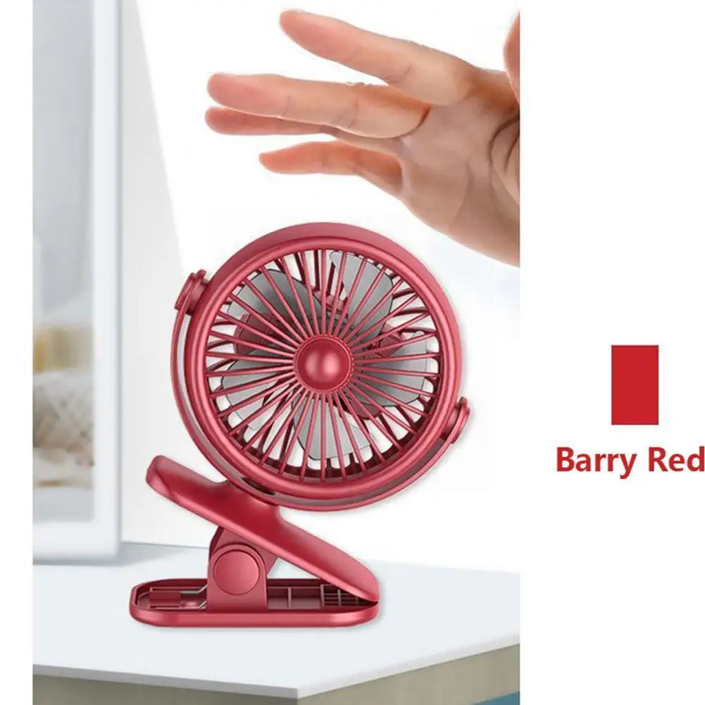 

Portable Usb Rechargeable Table Fan Clip-on Type Mini Desk Fan 360 Degree Rotation Adjustable Clip-on Fan Summer For Car Of T4v6