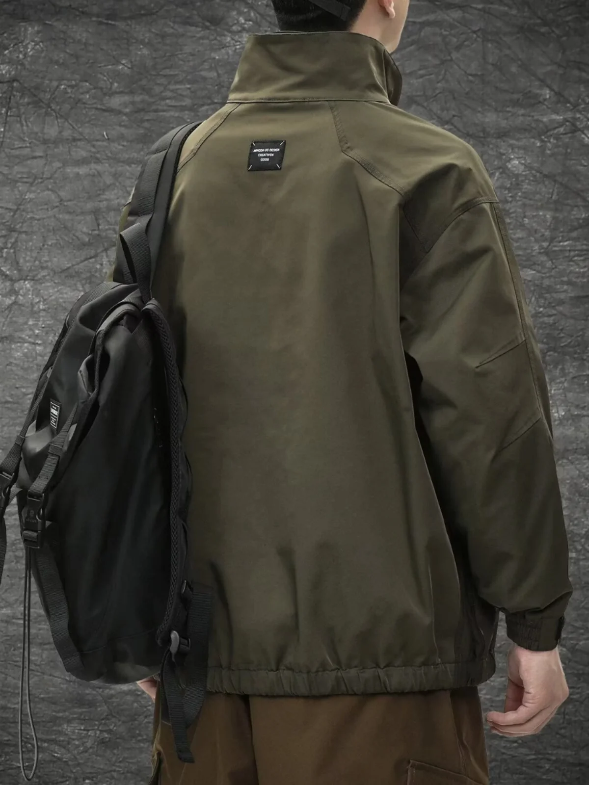 Весенне-осенне-зимняя американская винтажная полузастежка-молния карго-топ