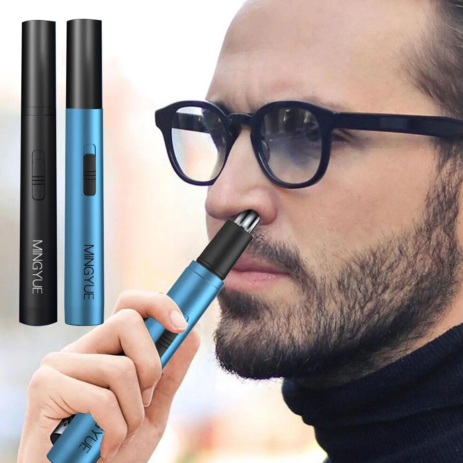 

Electric Nose Hair Trimmer Usb Rechargeable Men's Nose Hair Cordless For Face Cleaning E2x2