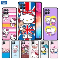 cartoon hello kitty pink for oppo realme gt neo master edition 9i 8 7 pro c21s narzo 30 tpu soft silicone black phone case capa
