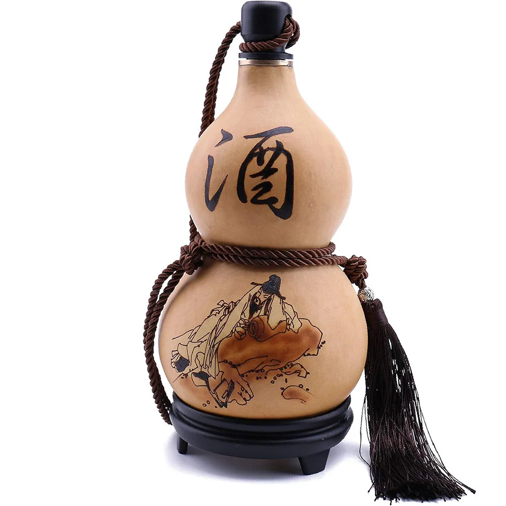 

Натуральная сушеная тыква, бутылка для воды с крышкой, полый Калабаш, китайская Тыква для напитков, подставка, украшение