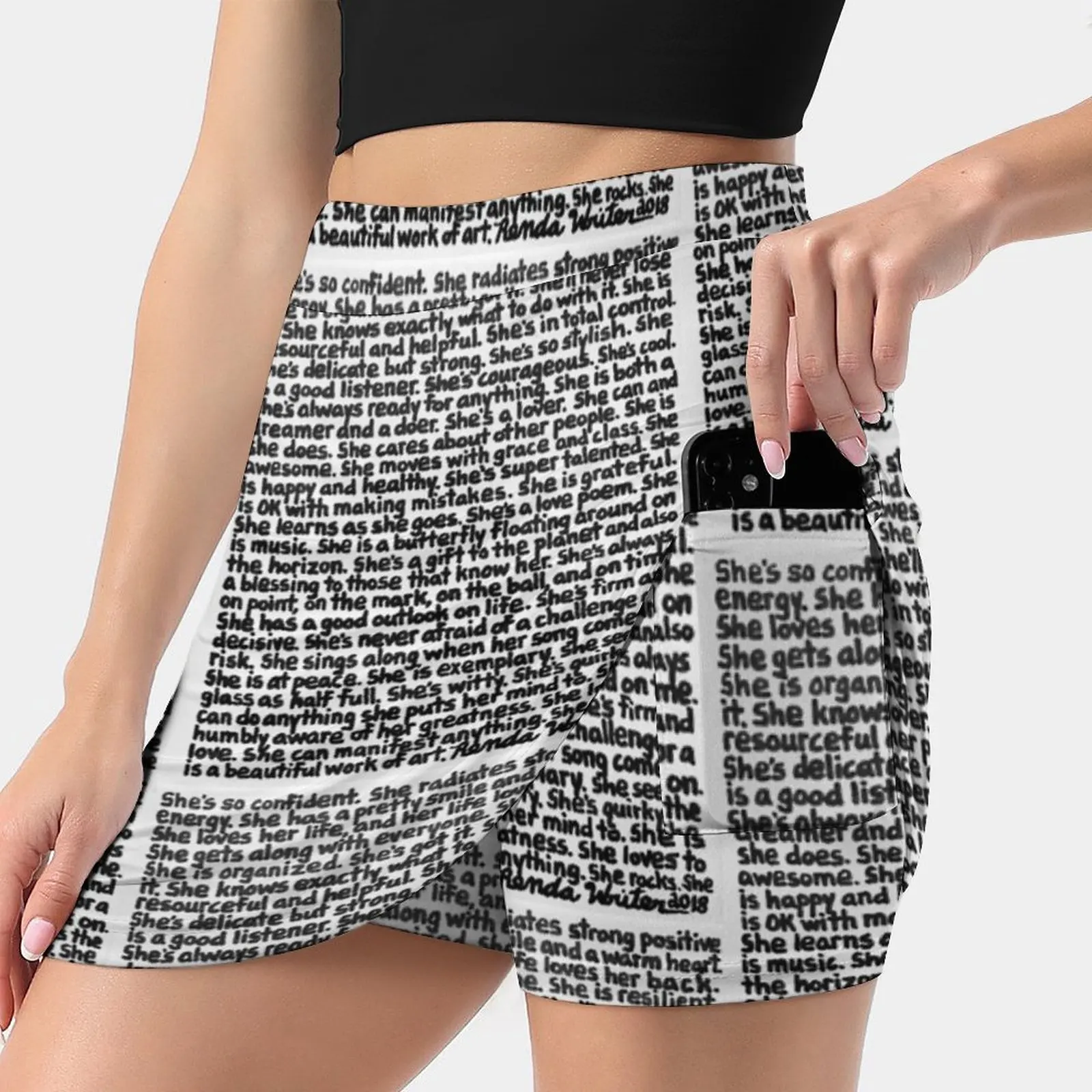 

“She” By Renda Writer Korean Fashion Skirt Summer Skirts For Women Light Proof Trouser Skirt