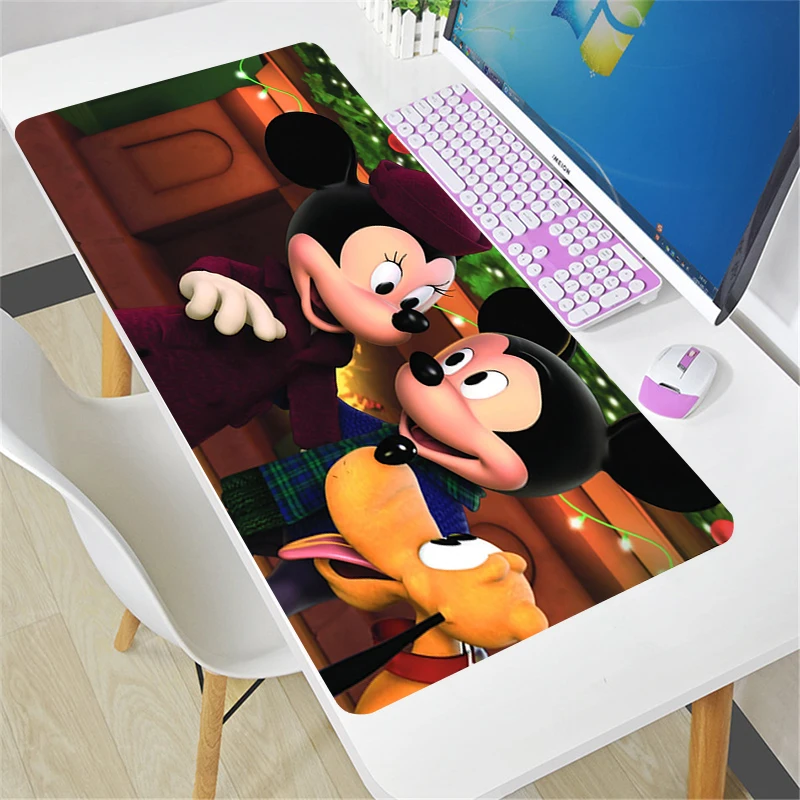 

Противоскользящий игровой коврик для мыши Disney, Микки и Минни, 900x400, аксессуары для компьютерного стола, крутые игровые коврики, коврик для мы...