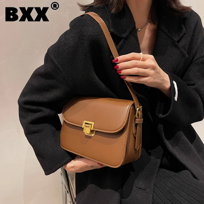 

[BXX] сумка через плечо из искусственной кожи для женщин; Новинка 2023 года; Модная простые универсальные сумка; Женские сумки для отдыха; 8AB716