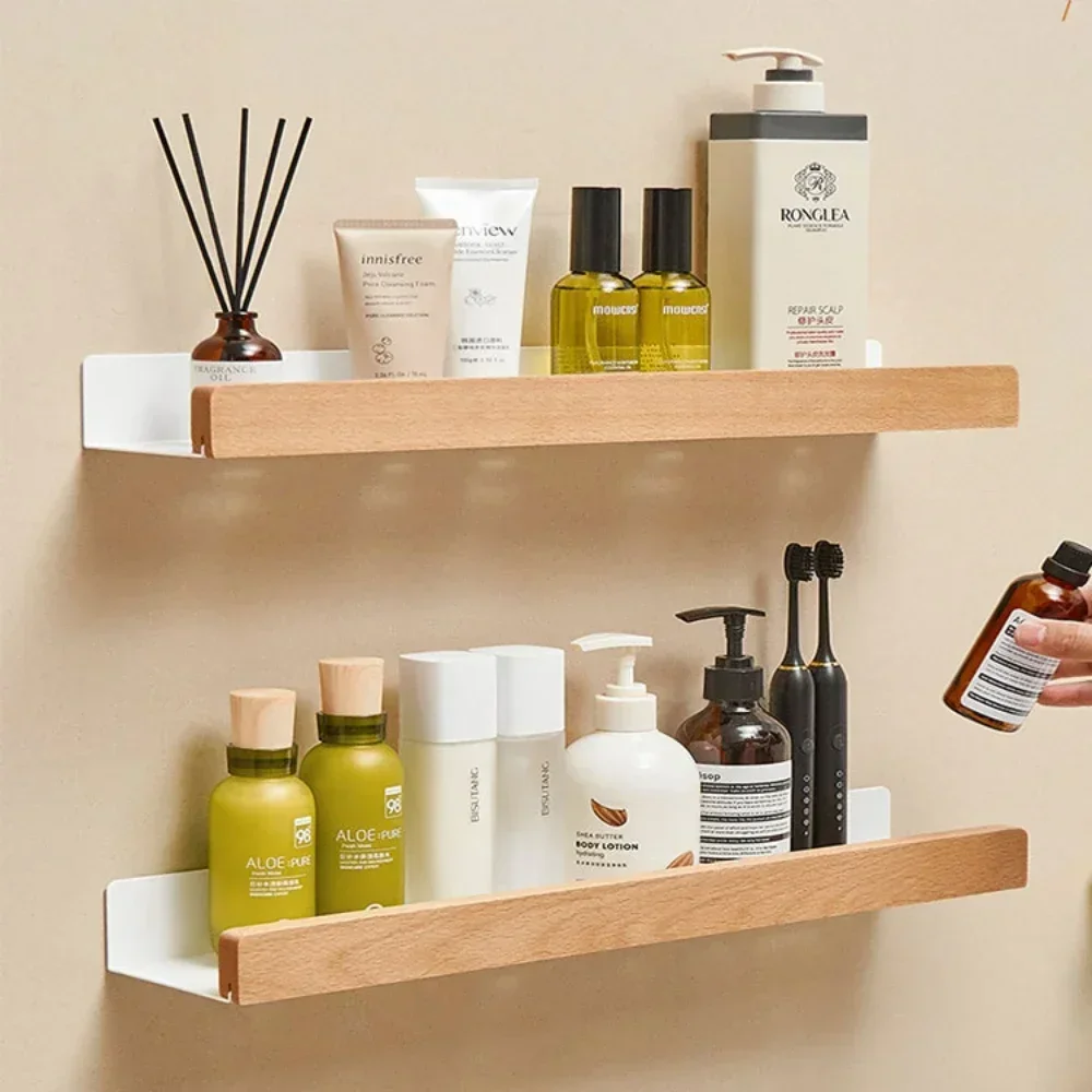 Полка для хранения в ванной комнате без перфорации настенные полки из массива