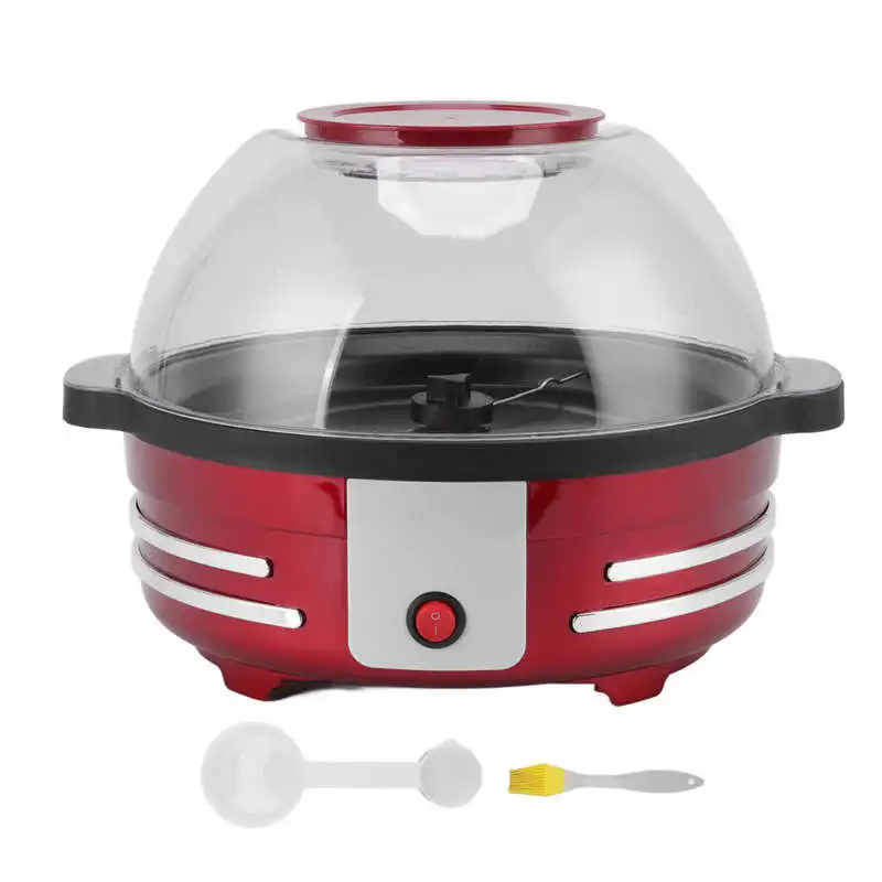 

5L Electric Popcorn Popper Maker Large Lid with Measuring Cup AU Plug 220V 850W Red Multifunction for Home