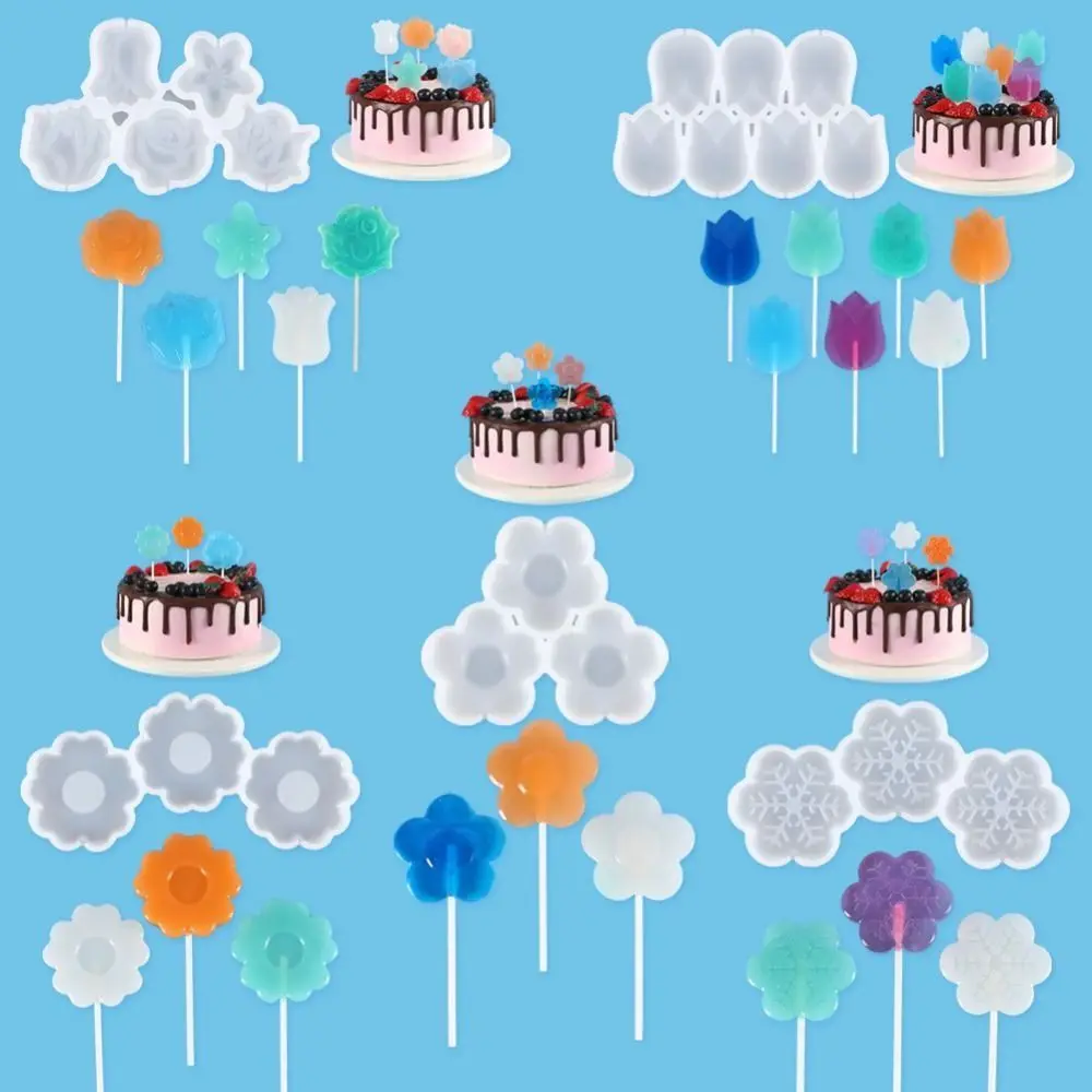 

Lollipop Silicone Mold Christmas Tree Maple Leaf Shape Chocolate Cake Decortion Topper DIY Child Cheese Sticks Baking Tools
