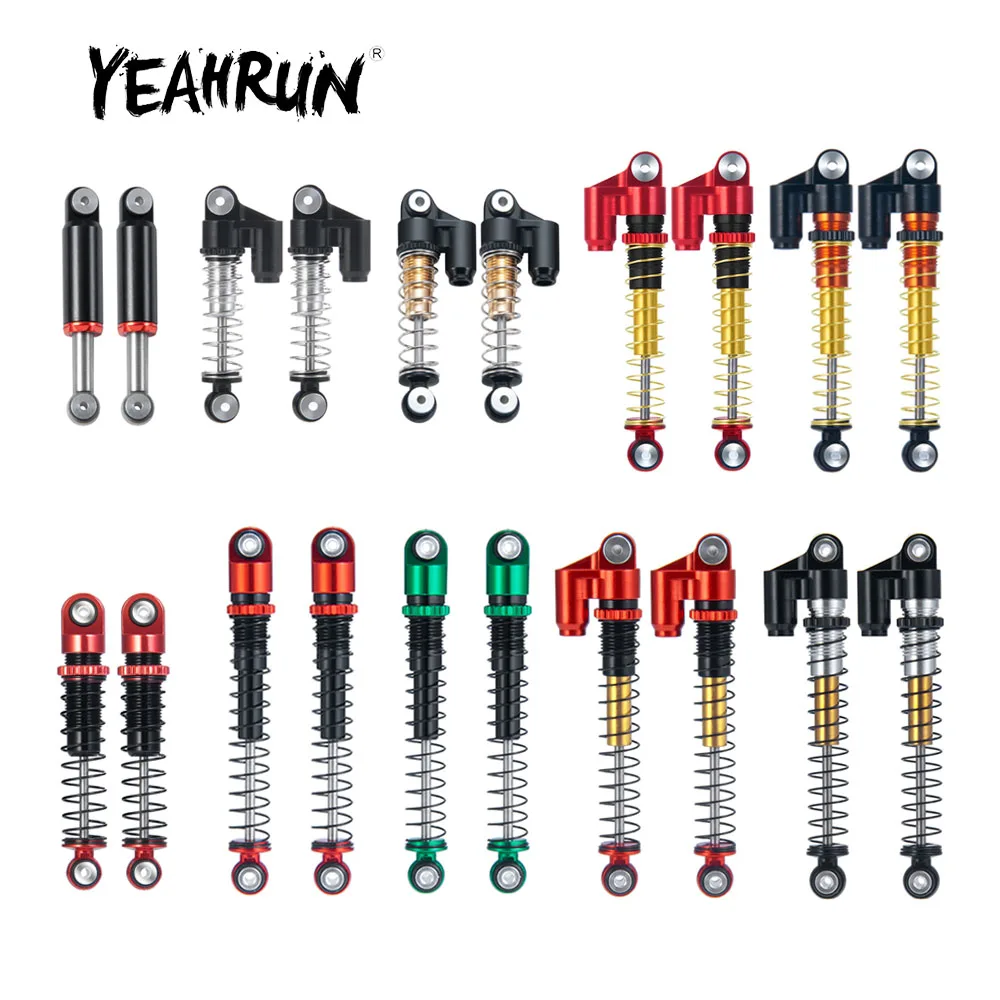 

YEAHRUN 31/32/39.5/43/48mm Metal Threaded Tele Shock Absorber Damper for Axial SCX24 90081 1/24 RC Crawler Car Universal Parts