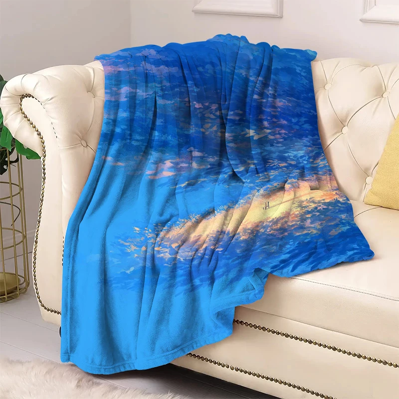

Blue Series Nordic Throw Blanket for Bed Fluffy Soft Blankets Sofa Summer Bedroom Decoration Bedspread the Decorative Fleece Nap