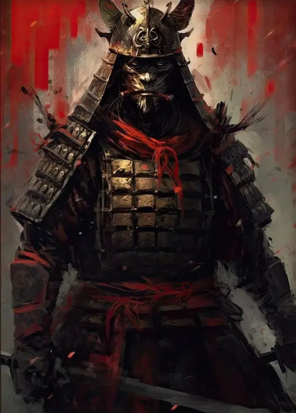 

Картина "Японский самурай в золотом шлеме"