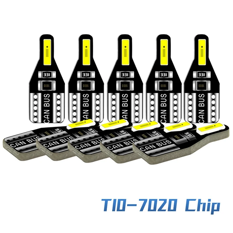 Светодиодная лампа T10 W5W для Toyota Avensis Rav4 Opel Astra Mokka Ford Focus 2 3 Fiesta 12 В 20 шт.