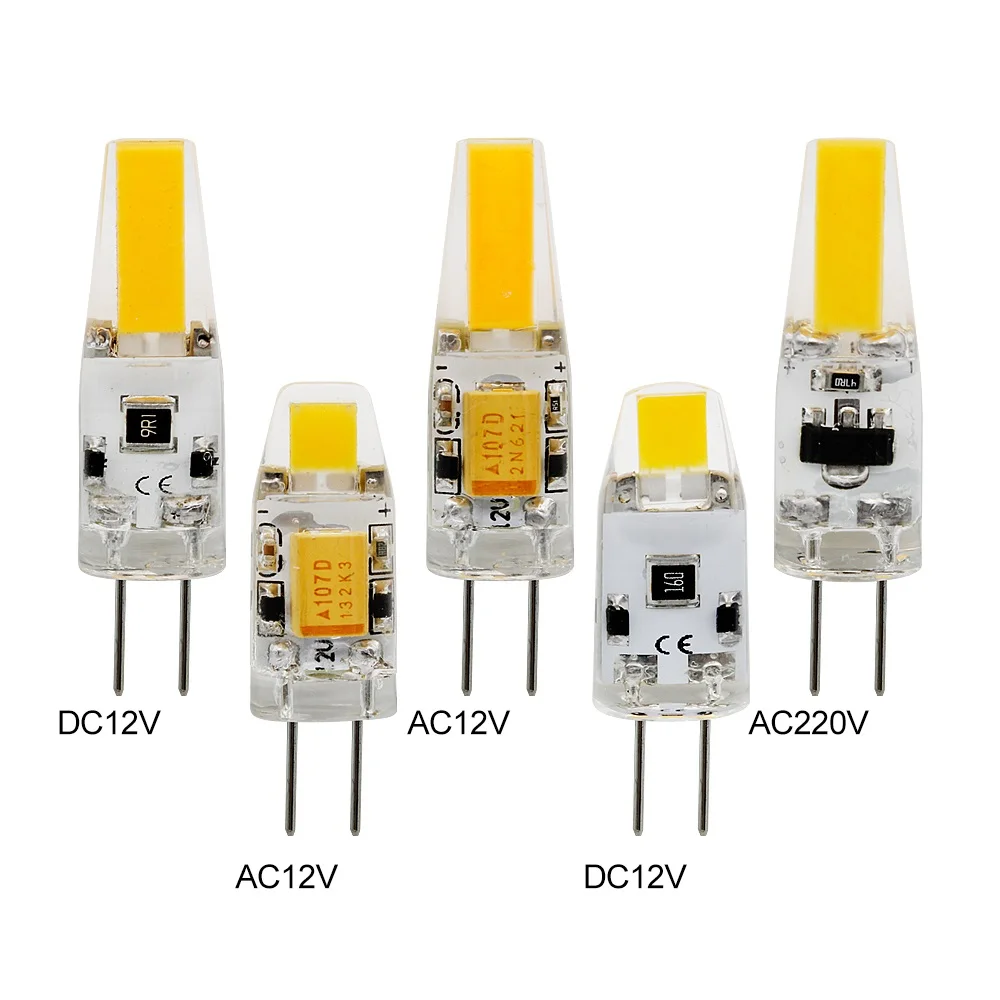 10PCS Mini G4 COB Lamp LED 12V AC/DC 220V Corn Light 1W 2W Spotlight Chandelier Bulb Replace 20W Halogen Lamps Cold/Warm White