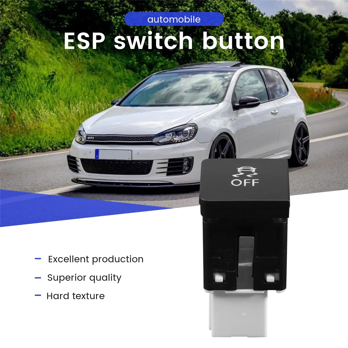 Противоскользящая кнопка переключения для Golf MK6 Jetta 5 MK5 6 Caddy EOS Scirocco 1KD927117