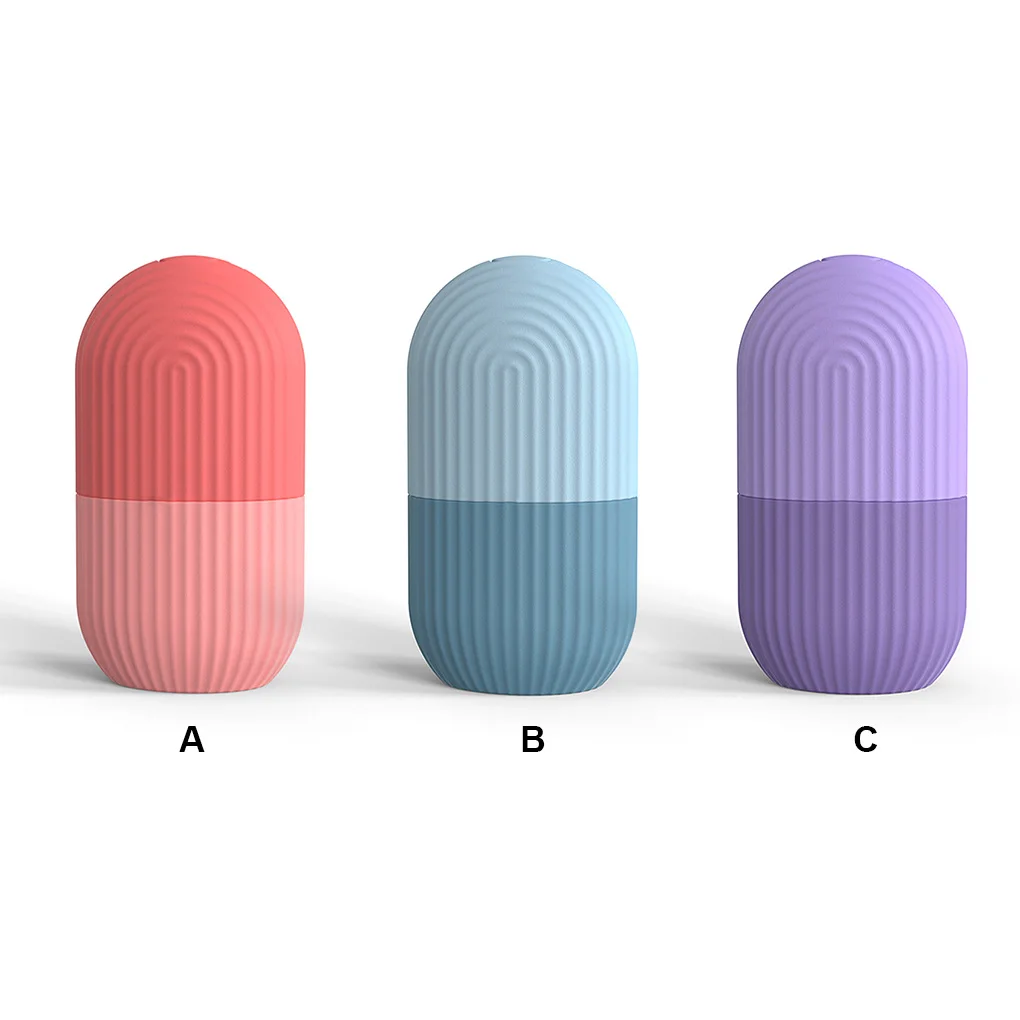 

Силиконовый массажер для лица, портативная моющаяся форма для льда с волнистыми линиями, многоразовый массажер для лица, синий цвет