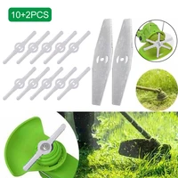 12pcs grass trimmer plastic blade garden lawn mower head stainless steel blade for cordless grass trimmer garden tool