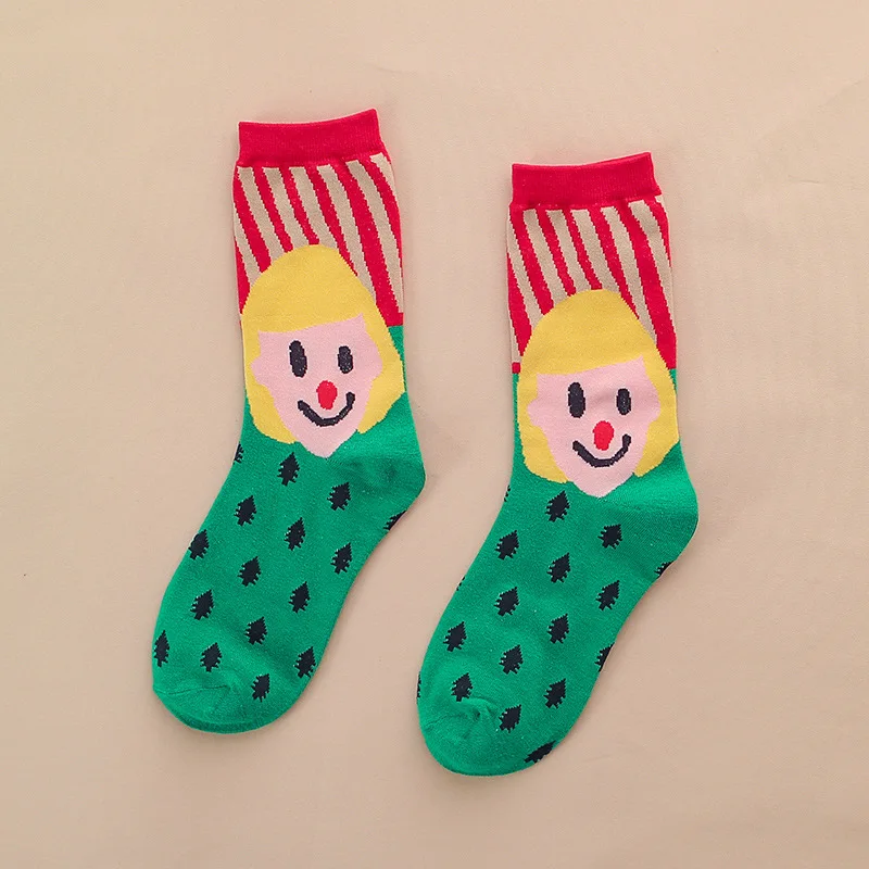 New cartoon animation sports leisure tide socks cotton sweat-absorbing women's socks