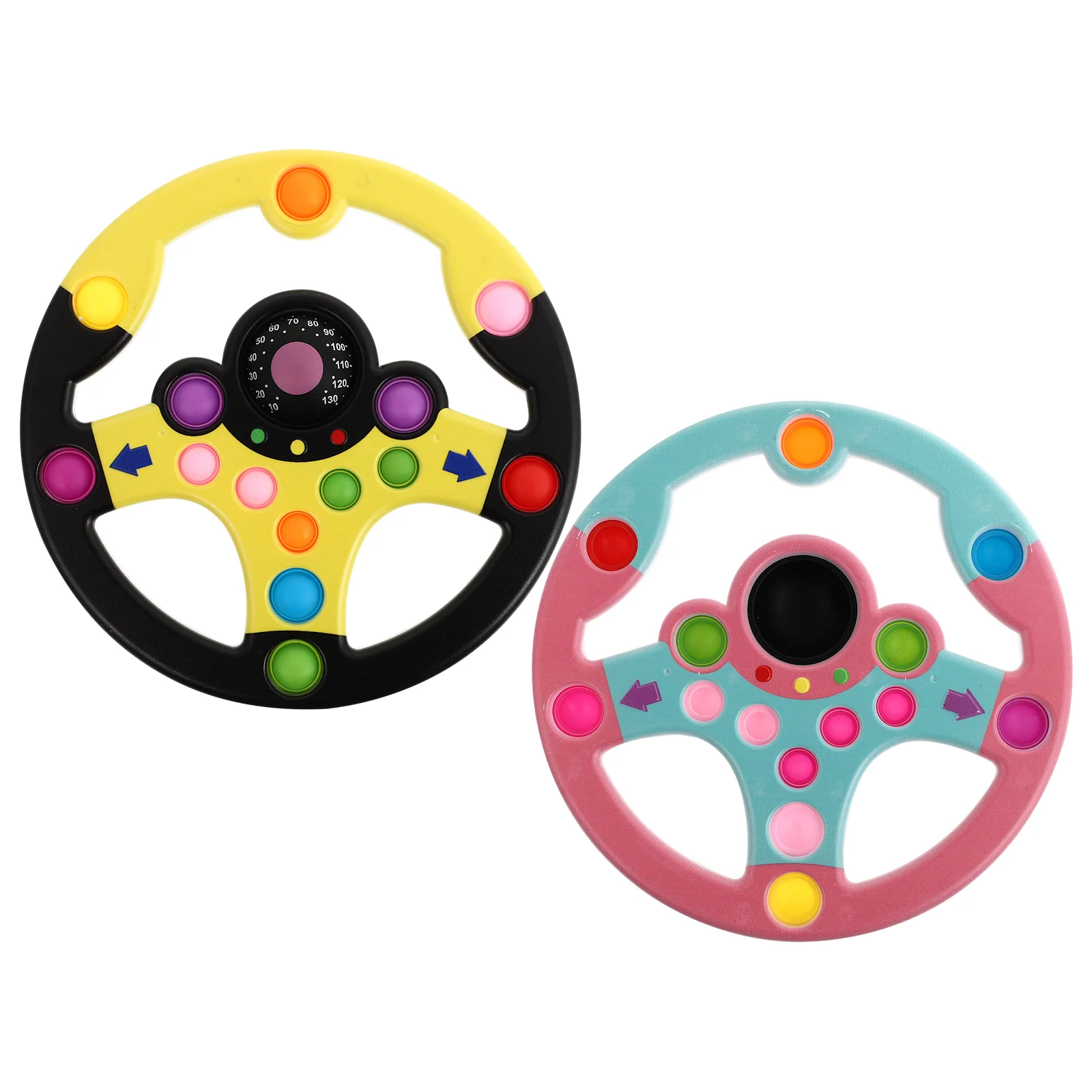 

2pcs Plastic Steering Wheel Simulation Car Driving Toys Kids Learning Toys