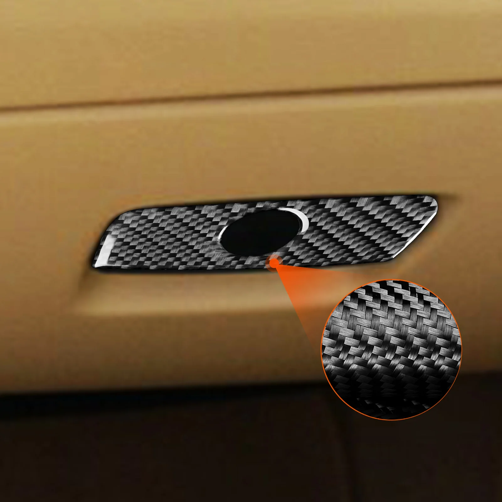 Фото Для BMW X1 E84 2013-2015: Декоративная накладка на ручку перчаточного ящика из настоящего карбона, аксессуар для интерьера автомобиля, наклейка-деколь №2
