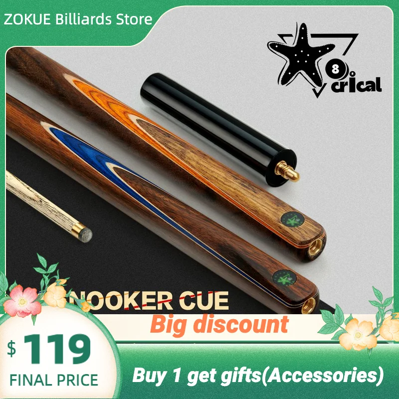 

CRICAL Cue 3/4 Split Billiard Snooker Cue Professional 10-10.2mm Tip Professional Ashwood Shaft With Case Handmade Stick Cue