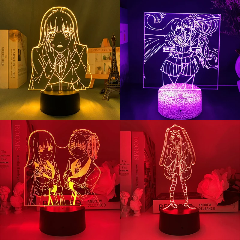 

Kakegurui Jabami Yumeko 3d Led Lamp For Bedroom Mange Night Lights Anime Action Figure Room Decor Gift For Boyfriend Luces