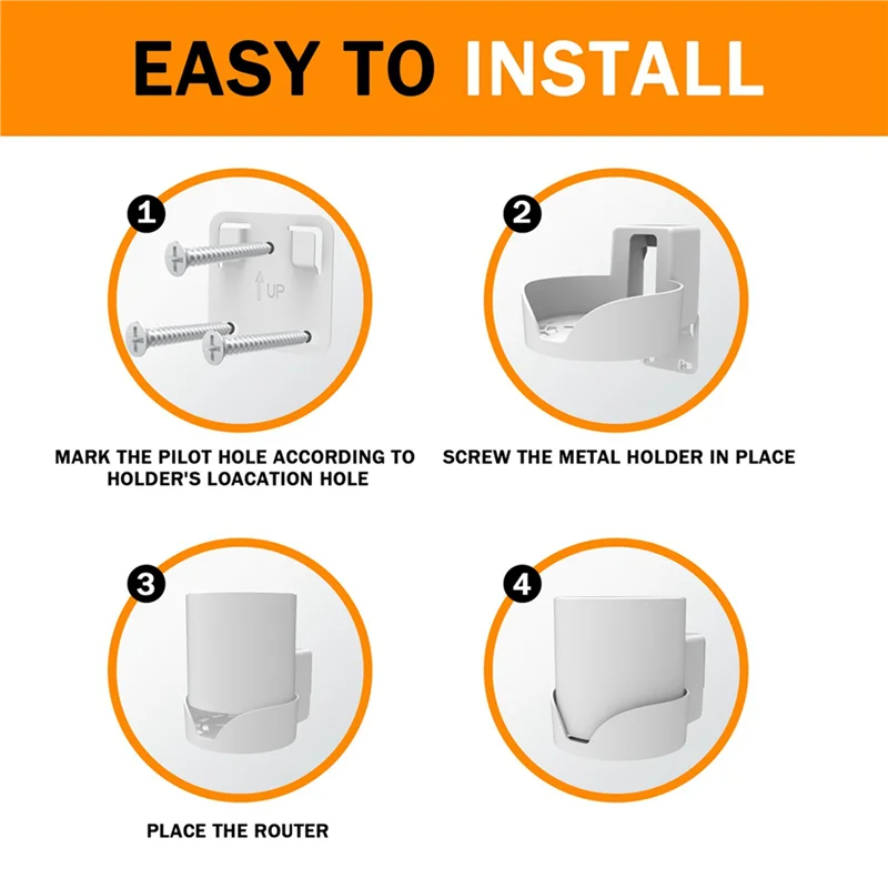 Фото FORW-Настенное крепление для TP-Link Deco X20 X60 X50 X55 Wi-Fi 6, настенное крепление с органайзером для кабеля, домашняя сетчатая Wi-Fi система, 2 шт. №5