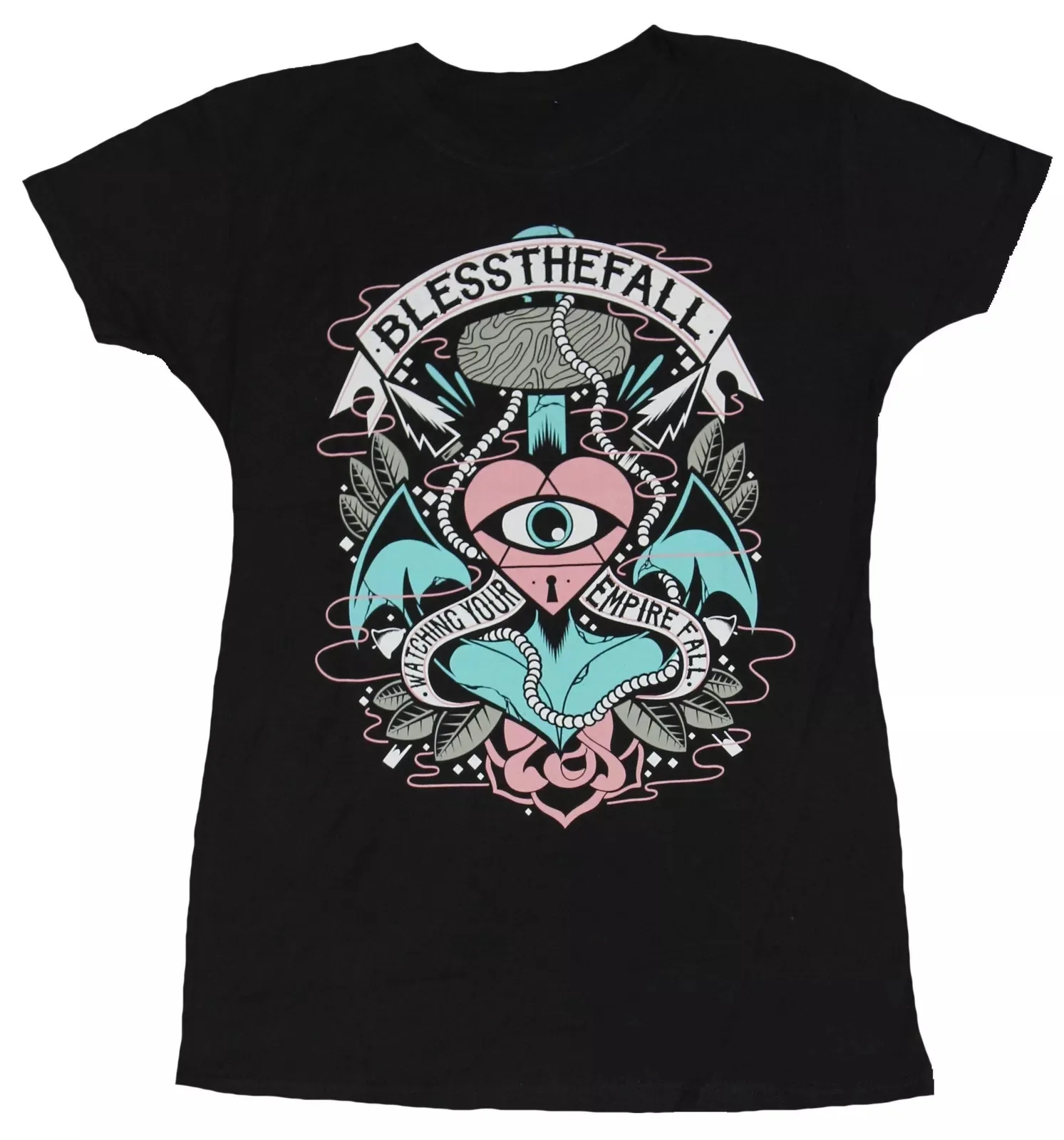 T-shirt BlessTheFall Noir Coton - Toutes Tailles S à 5XL, Neuf Avec étiquettes, Cadeau Fan Metalcore