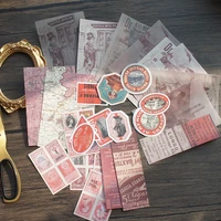 30pcs adventure stories of the 19th century style paper and sticker scrapbooking diy gift packing label decoration tag
