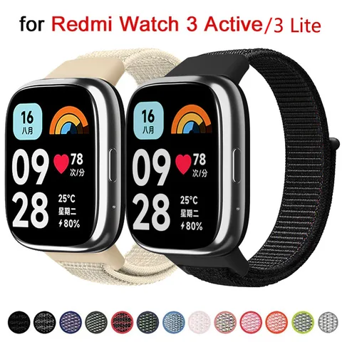 Оригинальная нейлоновая петля для Xiaomi Redmi Watch 3, активные ремешки, аксессуары, спортивные дышащие сменные ремешки Correa для Redmi 3 Lite
