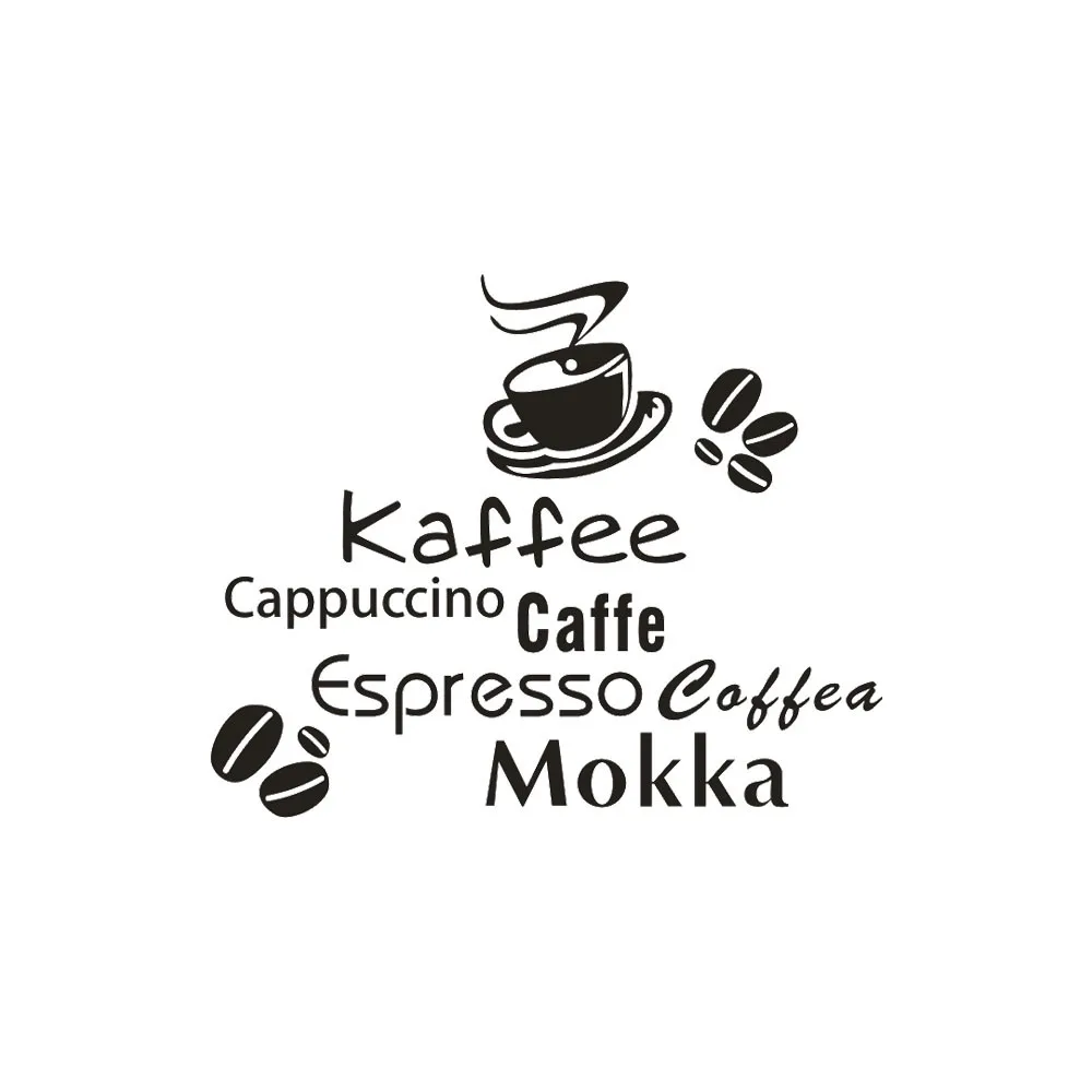 

Комнатные наклейки, кофейный декор, настенная роспись, виниловое искусство, домашний декор