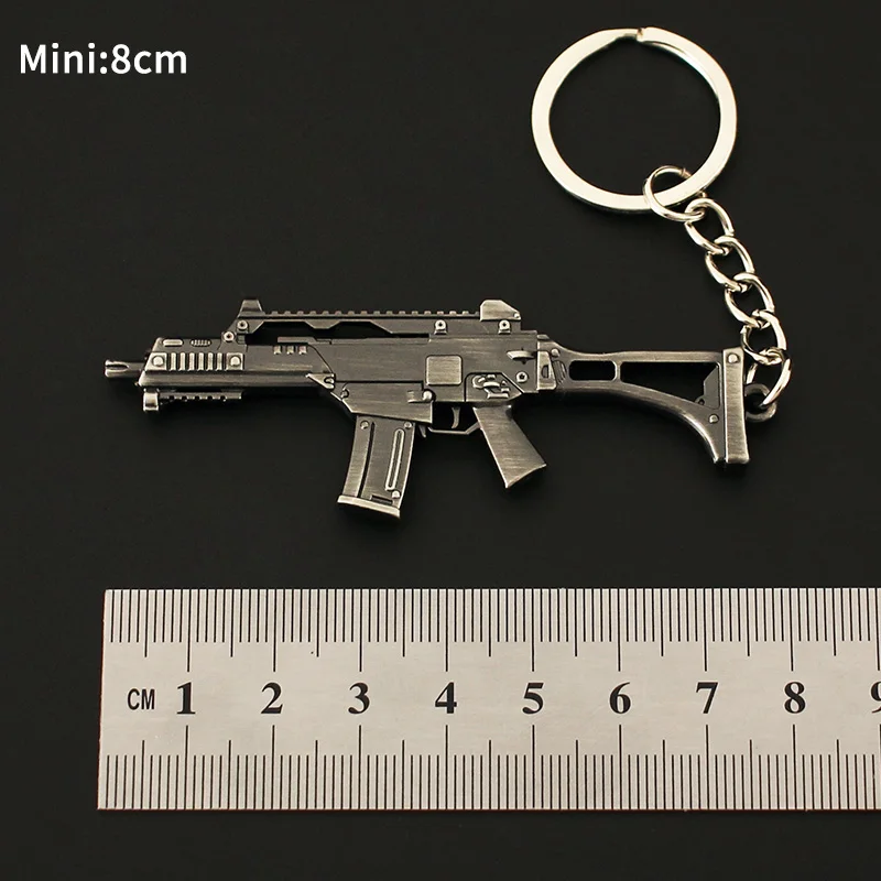 Брелок для ключей PUBG мини-пистолет модель металлического оружия рюкзак боевой