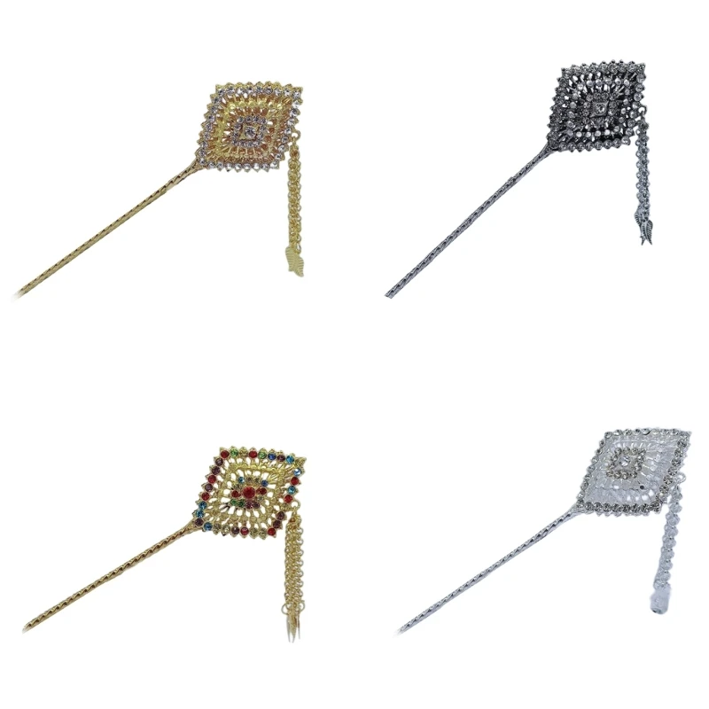 

Elegant Diamond Hair Sticks with Rhinestones Decoration for Women Hairstyles