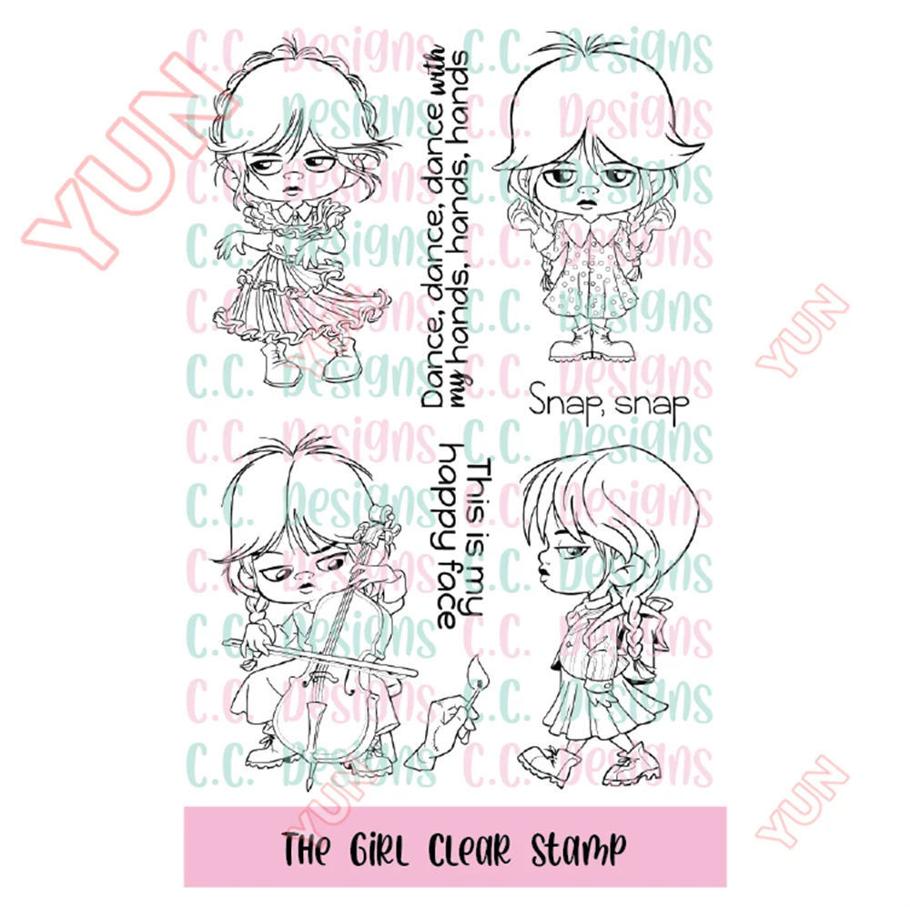 

New Little Girl Metal Cutting Mold Stamp Diy Handmade Relief Template Making Scrapbook Diary Greeting Card Decoration 2023 New