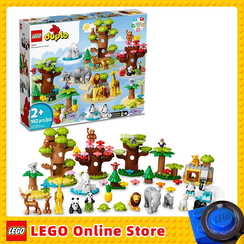 

Конструктор LEGO & DUPLO Town «Дикие животные мира», 10975 г., набор строительных игрушек для дошкольников, малышей, мальчиков и девочек 2 + (142 шт.)